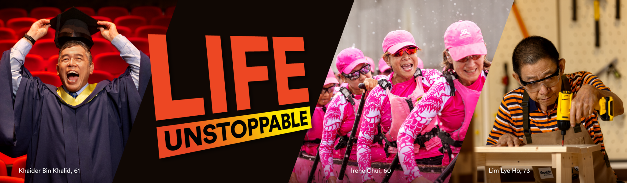 live well, age well, life unstoppable