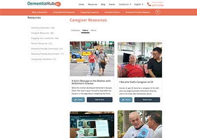 DementiaHub.SG Useful Resources